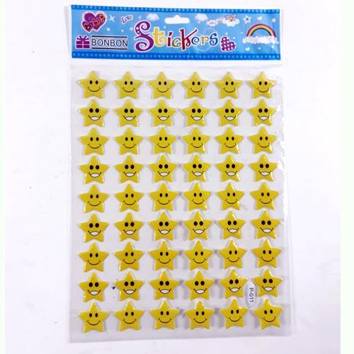 Yıldız Emojiler Stickerlar Serisi Kabartmalı Yapışan Süper Kalite 51 Adet