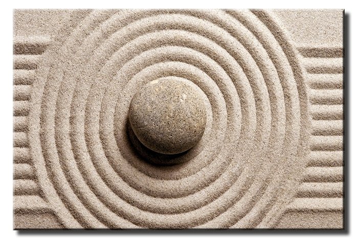 ZEN TAS VE KUM 6 değişen ölçü ORİJİNAL KANVAS TABLO