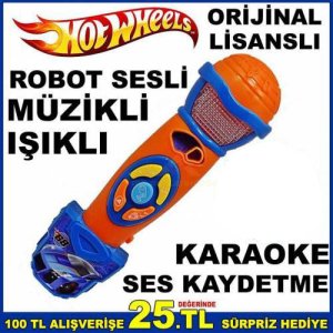 Hot Wheels Robot Sesli Müzikli Karaoke Mikrofon
