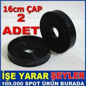 2 ADET KARBON FİLTRE WHİTE DAİSY,ESTY ASPİRATÖRE UYGUN 16cm KARBON FİLTRE,BACASIZ KULLANIM FİLTRESİ