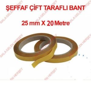 Şeffaf Çift Tarafı Yapışkanlı Bant