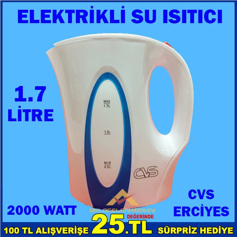 CVS 1.7 LT 2000W ERCİYES ELEKTRİKLİ SU ISITICI