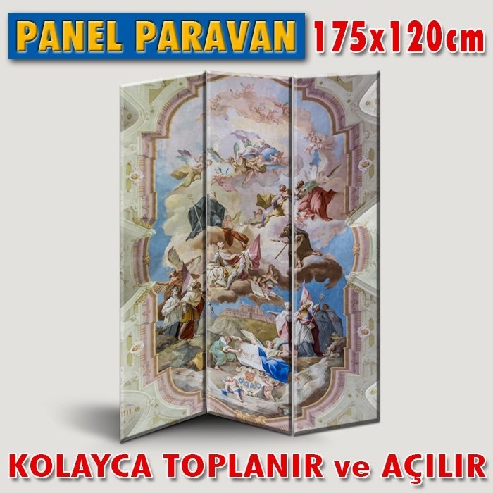 GÖRSEL KATLANIR PANEL BÖLME SİSTEMİ-MELK KOLOMANISAAL TAVAN FRESK