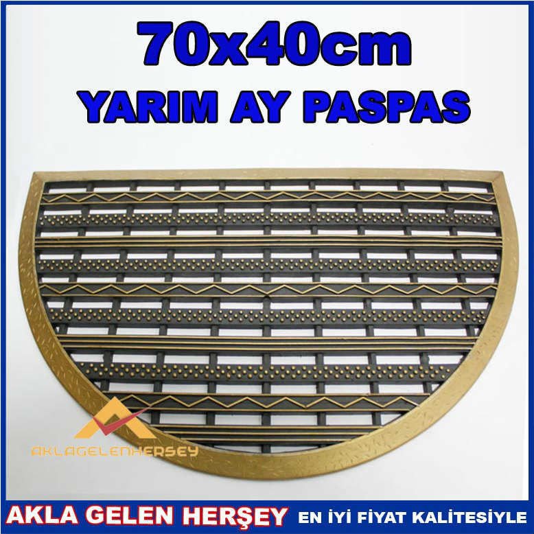 KAPI ÖNÜ PLASTİK YARIM AY KABARTMALI PASPAS