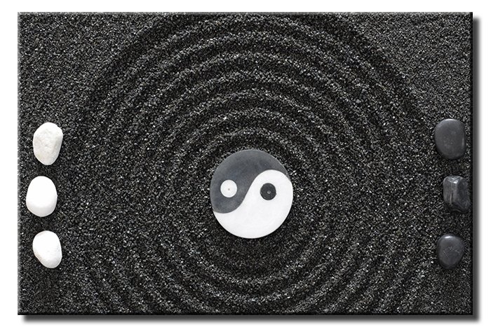 YIN YANG SEMBOLU 6 değişen ölçü ORİJİNAL KANVAS TABLO