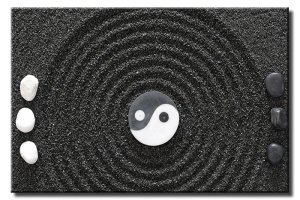 YIN YANG SEMBOLU 6 değişen ölçü ORİJİNAL KANVAS TABLO