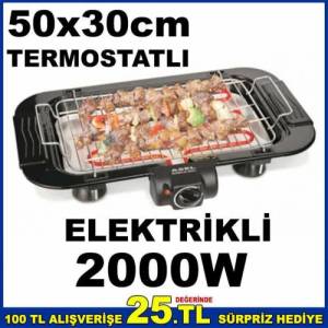 Asel Abt-22 Termostatlı Elektrikli Izgara 2000w Otomatik Barbekü