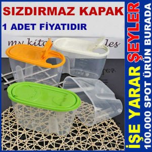 SAFİR 1LT GÜVENLİ KAPAKLI ERZAK SAKLAMA KABI