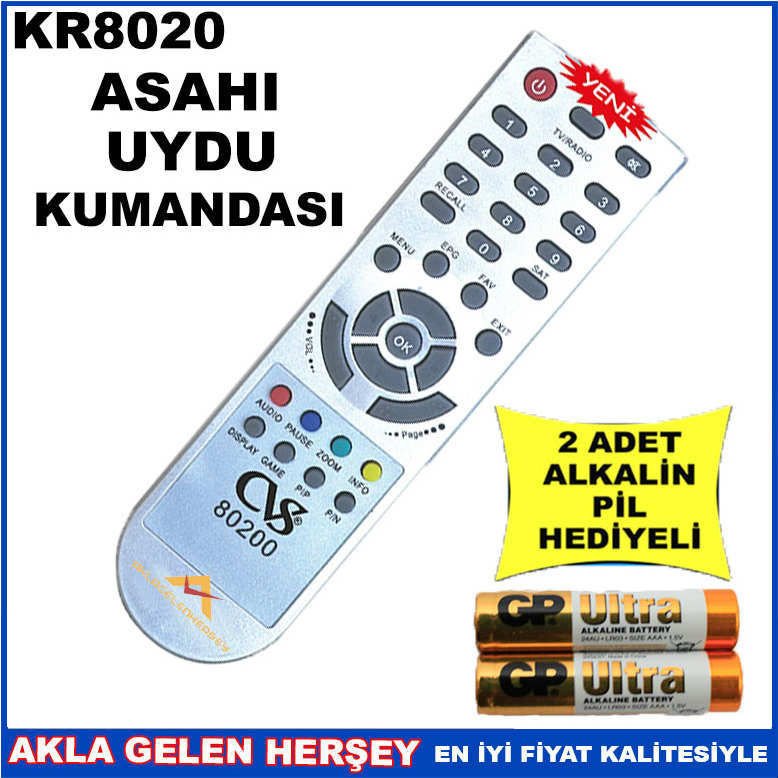 ASAHİ UYDU CİHAZI Receiver KUMANDASI KR8020