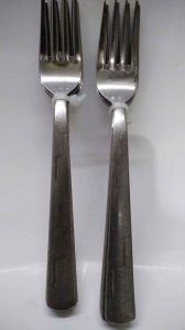 Paslanmaz Çelik Tatlı Çatalı Buzlu Mat Desen 6adet B-4