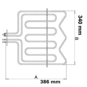 200+1500W Fırın Rezistansı 220V 386x340mm Yerli Üretim Sağlam Ve Kaliteli Yapı