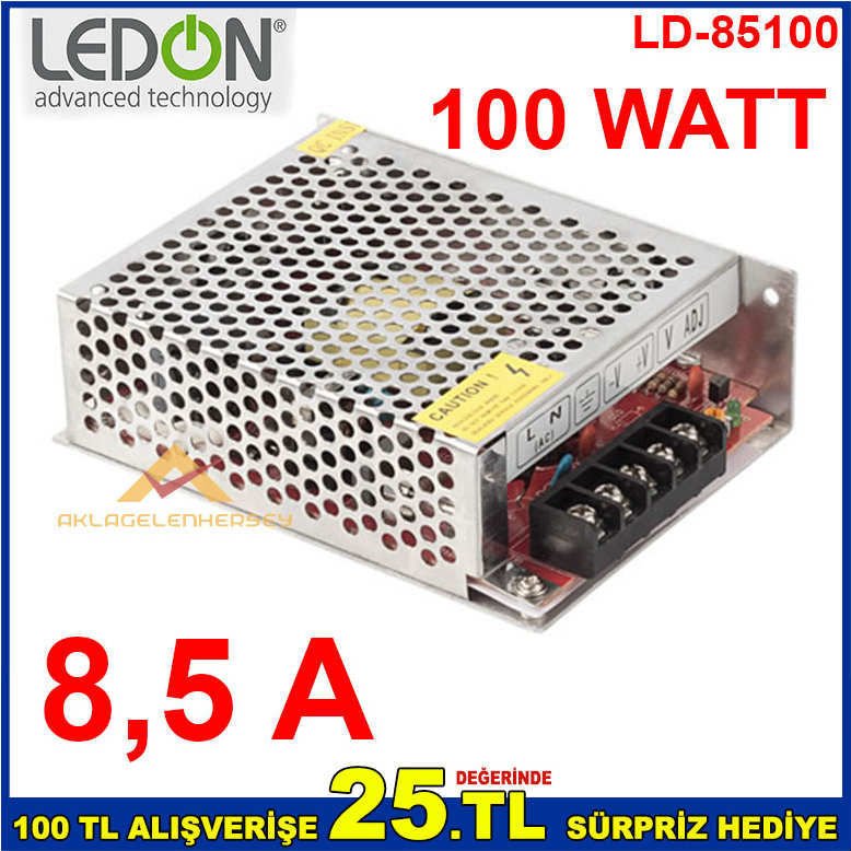 100 VOLT 8,5 Ah AMPER TRAFO ADAPTÖR GÜÇ KAYNAĞI