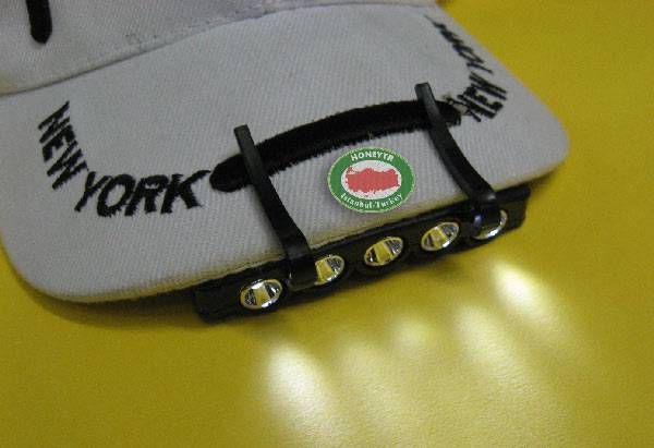 5 Ledli Şapka Feneri Sporcu Balıkçı Avcı Işığı Kep Feneri Şapkaya Takılan Flaşör Işık Projektör Led