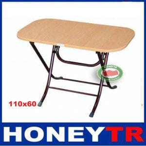 Katlanır Ahşap Masa Metal Mekanizmalı 60x110