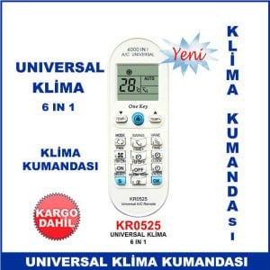 Universal Klima 6 İn 1 Klima Kumandası - KR0525