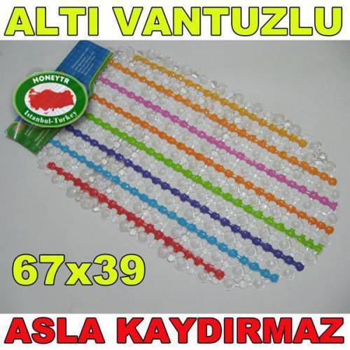 Kaydırmayan Vantuzlu Silikon Banyo Paspası 67x39