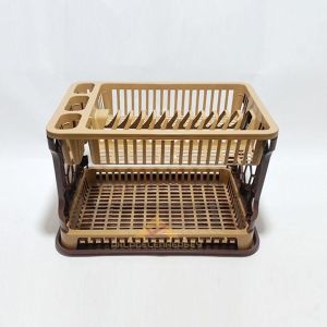 LÜKS SAĞLAM PLASTİKTEN ÜRETİLMİŞ ÇİFT TEPSİLİ MUTFAK GEREÇLERİNİZ İÇİN TABAKLIK