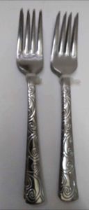 Sarmaşık Modeli Tatlı Çatalı Paslanmaz Çelik 6 Adet B-4 -4