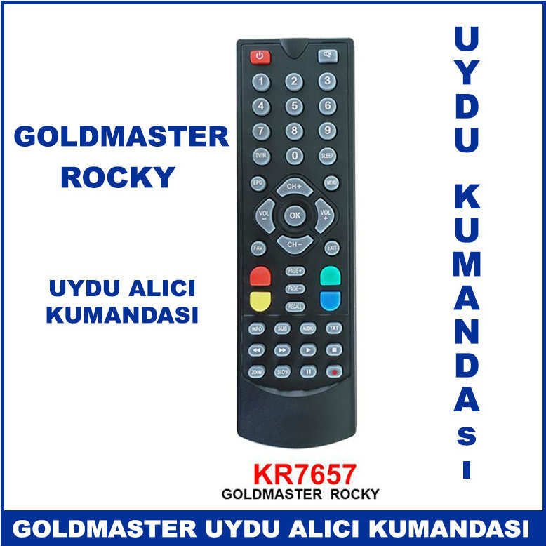 Goldmaster Rocky Uydu Alıcı Kumandası KR7657 - Uydu Cihazı Kumandası