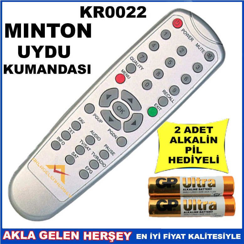 MINTON UYDU CİHAZI Receiver KUMANDASI KR0022