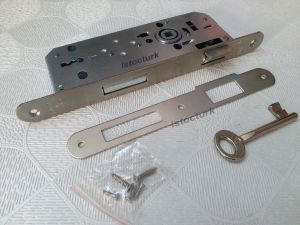 Yuma Kilit Extra Oda Kapısı Kilidi 35 mm TSE garantili Çelik Gövde Güvenli Ev içi Oda,Banyo,Wc için