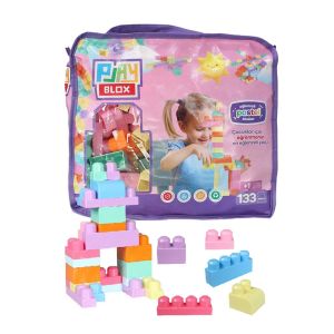 3004 Play Blox Pastel Blok Yapı Oyuncakları 133 Parça ,Saklama Çantalı ,1 Yaş ve Üzeri
