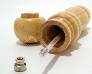 SERAMİK ÖĞÜTÜCÜLÜ 22cm BÜYÜK BOY AHŞAP KAYA TUZU DEĞİRMENİ