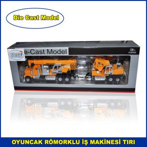 Die Cast Model Metal Römorklu iş Makinesi Oyuncak Tır 1-70 Scael 1. Kalite ve Dayanıklı