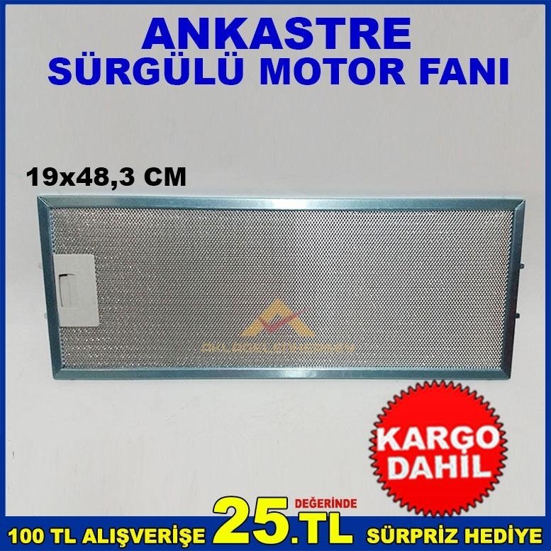 ANKASTRE SÜRGÜLÜ MOTOR FANI METALİK RENKTE ÖLÇÜSÜ 19x48,3 CM
