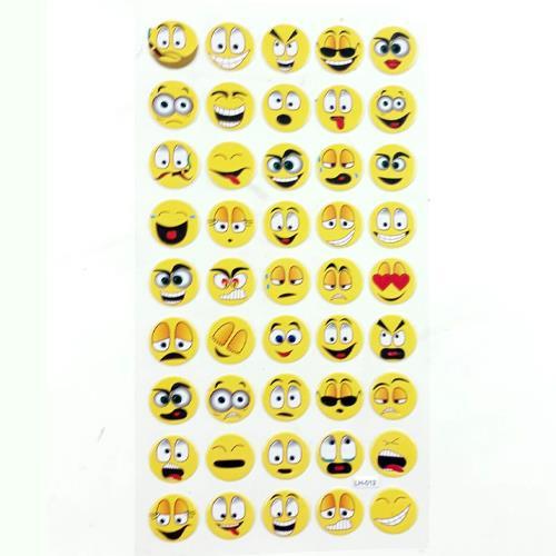 Lh-012 Emojiler Kabartmalı Yapışan Süper Kalite 45 Adet