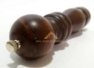 SERAMİK ÖĞÜTÜCÜLÜ 22cm BÜYÜK BOY AHŞAP KAYA TUZU DEĞİRMENİ