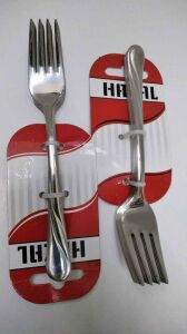 HAZAL Paslanmaz Çelik Damla Desenli Tatlı Çatalı 6 Adet B-4