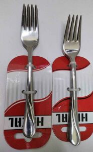 HAZAL Paslanmaz Çelik Damla Desenli Tatlı Çatalı 6 Adet B-4