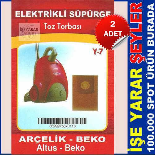 2 ADET ARÇELİK ELEKTRİKLİ SÜPÜRGE TOZ TORBASI