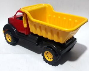 37x18x15cm Boyutunda Kırmızı Fonksiyonsuz Oyuncak Kürekli Kamyon