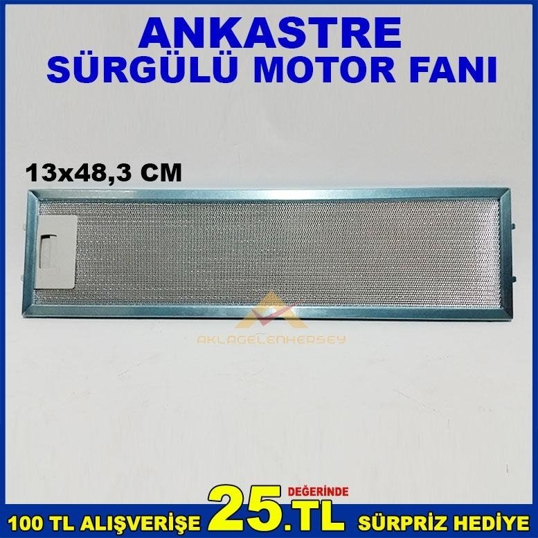 ANKASTRE SÜRGÜLÜ MOTOR FANI METALİK RENKTE ÖLÇÜSÜ 13x48,3 CM
