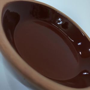 Prrofesyonel Yuvarlak Natural Çömlekçi Toprak Yumurta Sahanı 23 x 3 cm