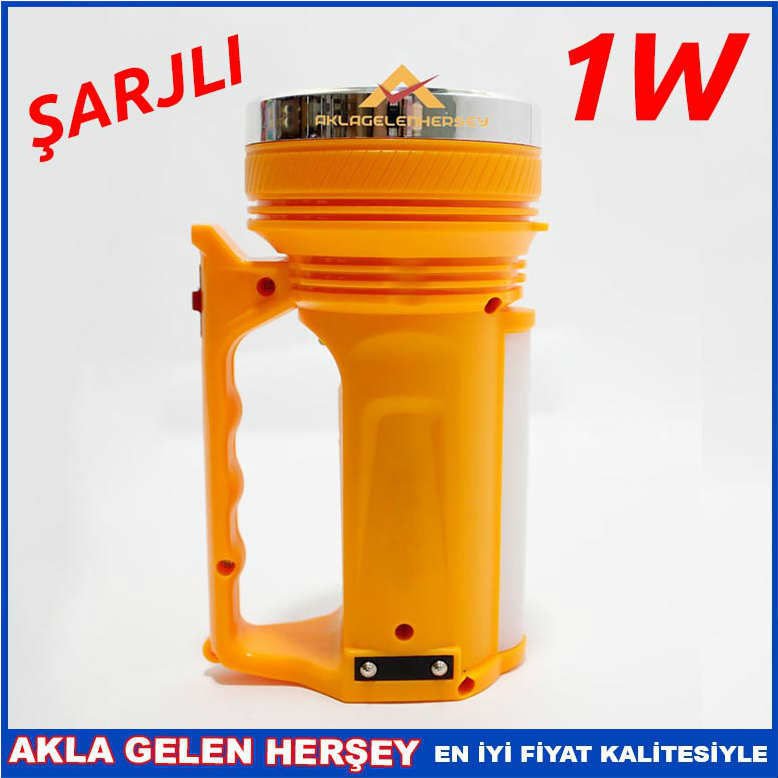 1W GÜÇLÜ EL FENERİ 7 LED ŞARJLI IŞILDAK 