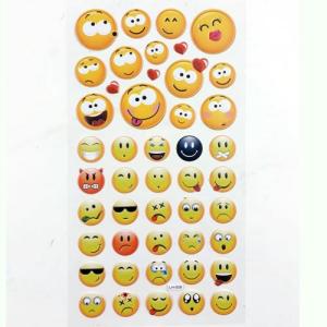 Boy Boy Renkli Emojiler Serisi Kabartmalı Yapışan Stickerlar Süper Kalite 