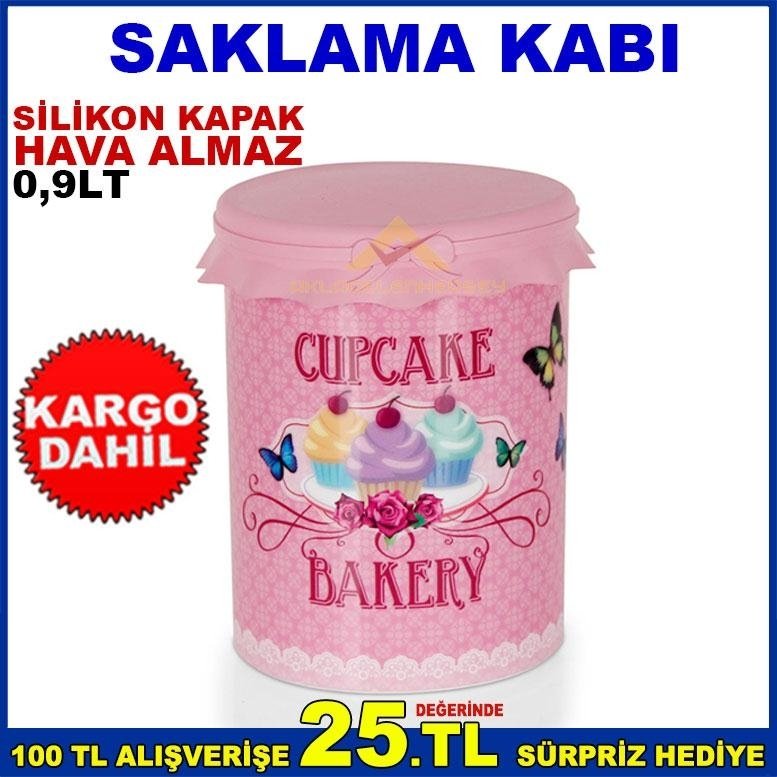 ÇOK AMAÇLI HAVA ALMAZ KAP SİLİKON KAPAKLI 0,9 LİTRE SAKLAMA KABI