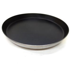 Paslanmaz Yanmaz Yapışmaz İçi Teflon Dışı Alimünyum Pizza Tavası 22 cm Çap