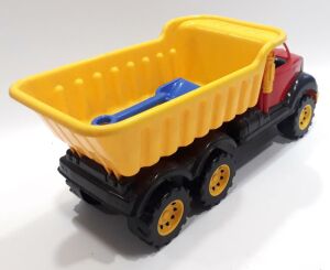 43x18x15cm Boyutunda Kırmızı Fonksiyonsuz Oyuncak Kürekli Kamyon