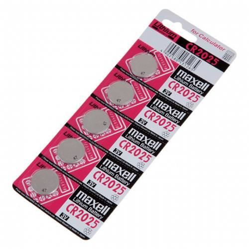 5 Adet Maxell CR2025 3V Lityum Para Pil Terazi Baskül Kumanda Pili enaz 2 Yıl Raf Ömürlü Güvenli Pil