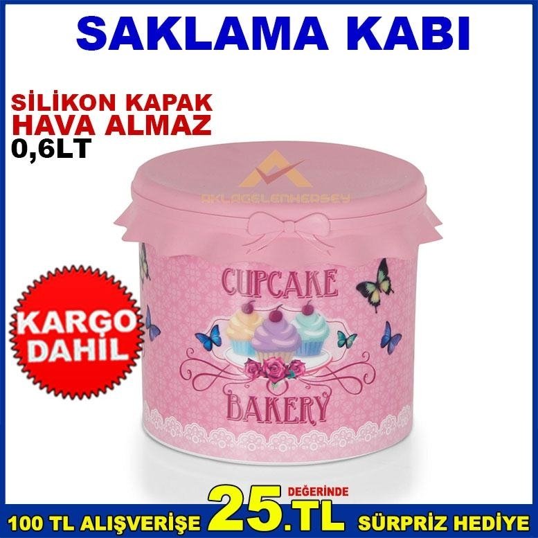 ÇOK AMAÇLI HAVA ALMAZ KAP SİLİKON KAPAKLI 0,6 LİTRE SAKLAMA KABI