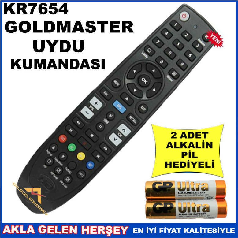 GOLDMASTER UYDU CİHAZI Receiver KUMANDASI KR7654