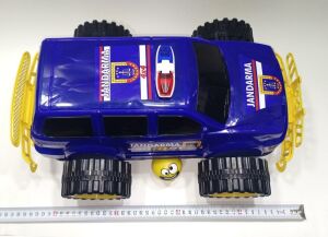 Sallanan Kafa Emoji Hediye 46cm Dev Tekerli Jumbo Jandarma Aracı 4x4 Jeep Süper Gösterişli Oyuncak