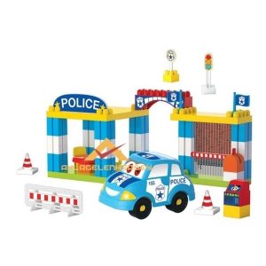 Ücretsiz Kargo DEDE 40 PARÇA EĞİTİCİ POLİS İSTASYONU LEGO SETİ