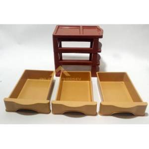 3 Katlı Çekmeceli Enfiye Kutusu,ÇOK Amaçlı 3 Çekmeceli Mini Komidin 14x20x20cm yeni