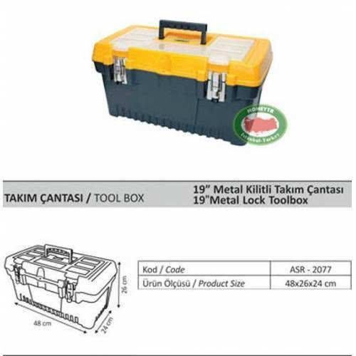 SAĞLAM ve DAYANIKLI TAKIM ÇANTASI 19inç SÜPER BAG METAL KİLİTLİ TAKIM ÇANTA 48x24
