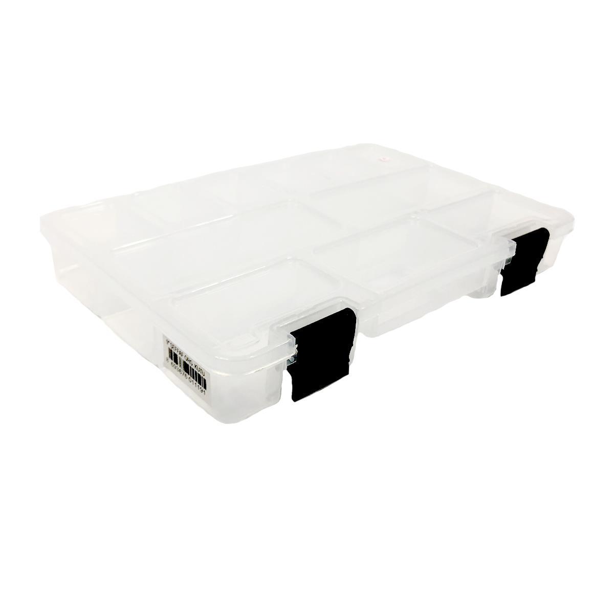  9'' Çok Amaçlı 11 Bölmeli Organizerli Şeffaf Kutu 23x15x3 cm